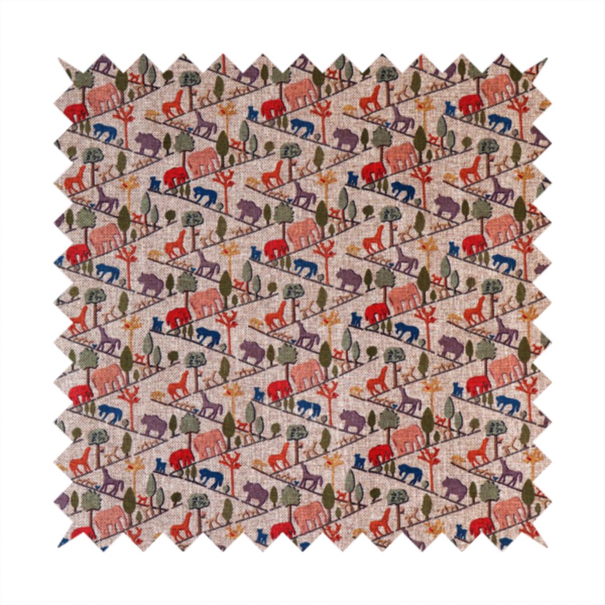Mini Safari Trail Pattern Woven Upholstery Fabric DP-53