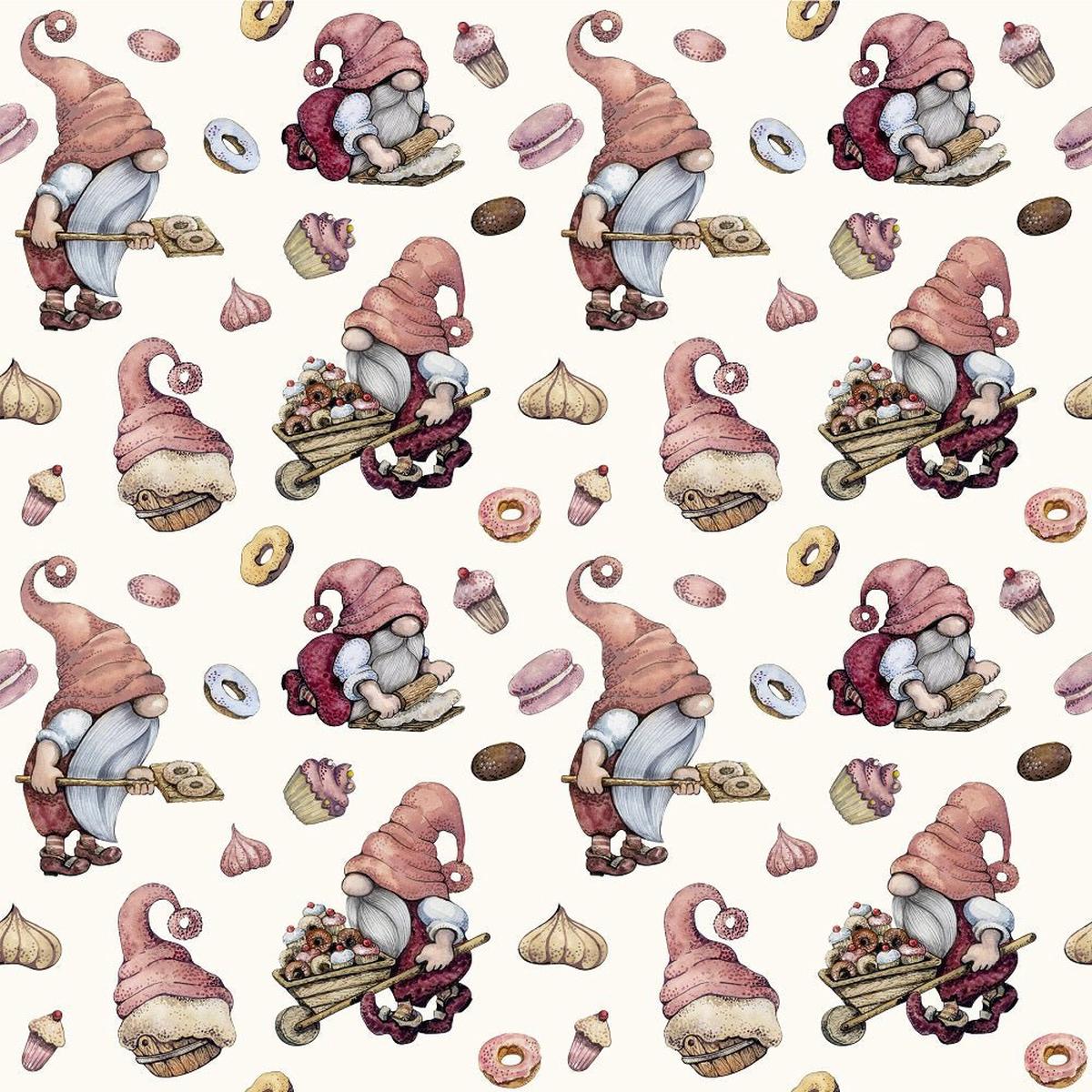 Baker Gnomes Sweets Fabric