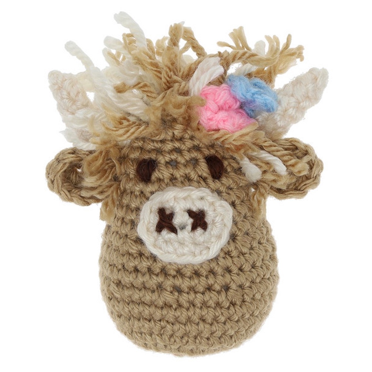 Leisure Arts Crochet Pudgies Highland Cow Tan Kit