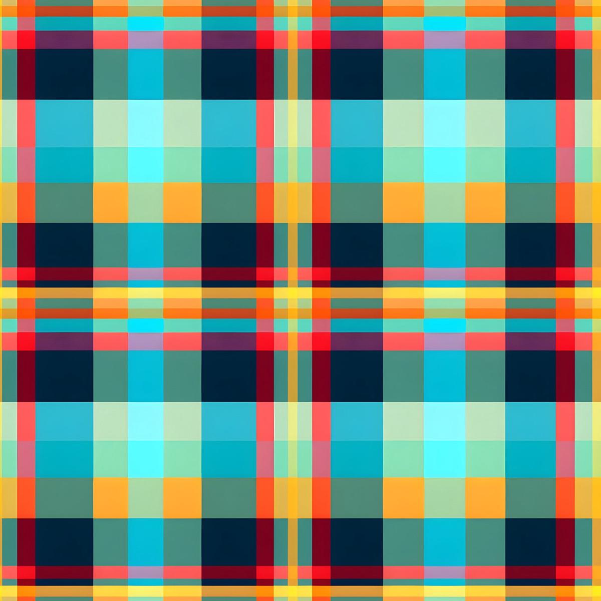 Vibrant Plaid Pattern 10 Quilting Cotton Fabric