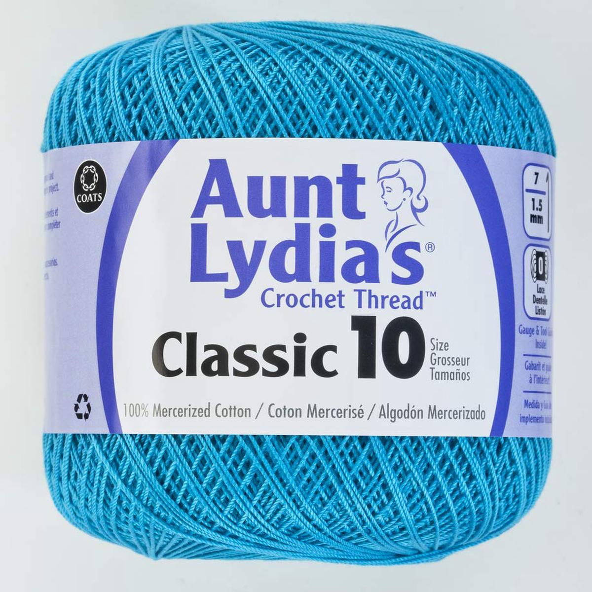 Coats Aunt Lydia's Crochet Cotton Thread Classic Size 10 - Parakeet (154-451) 350 Yards