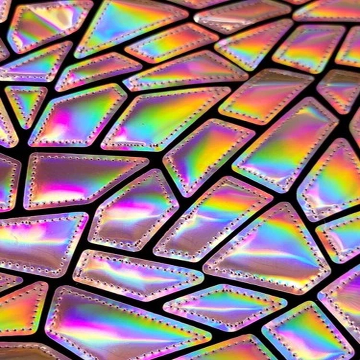Fabric Sold By The Yard Iridescent Pink Bubble Gum Sequins Geometric On Velvet