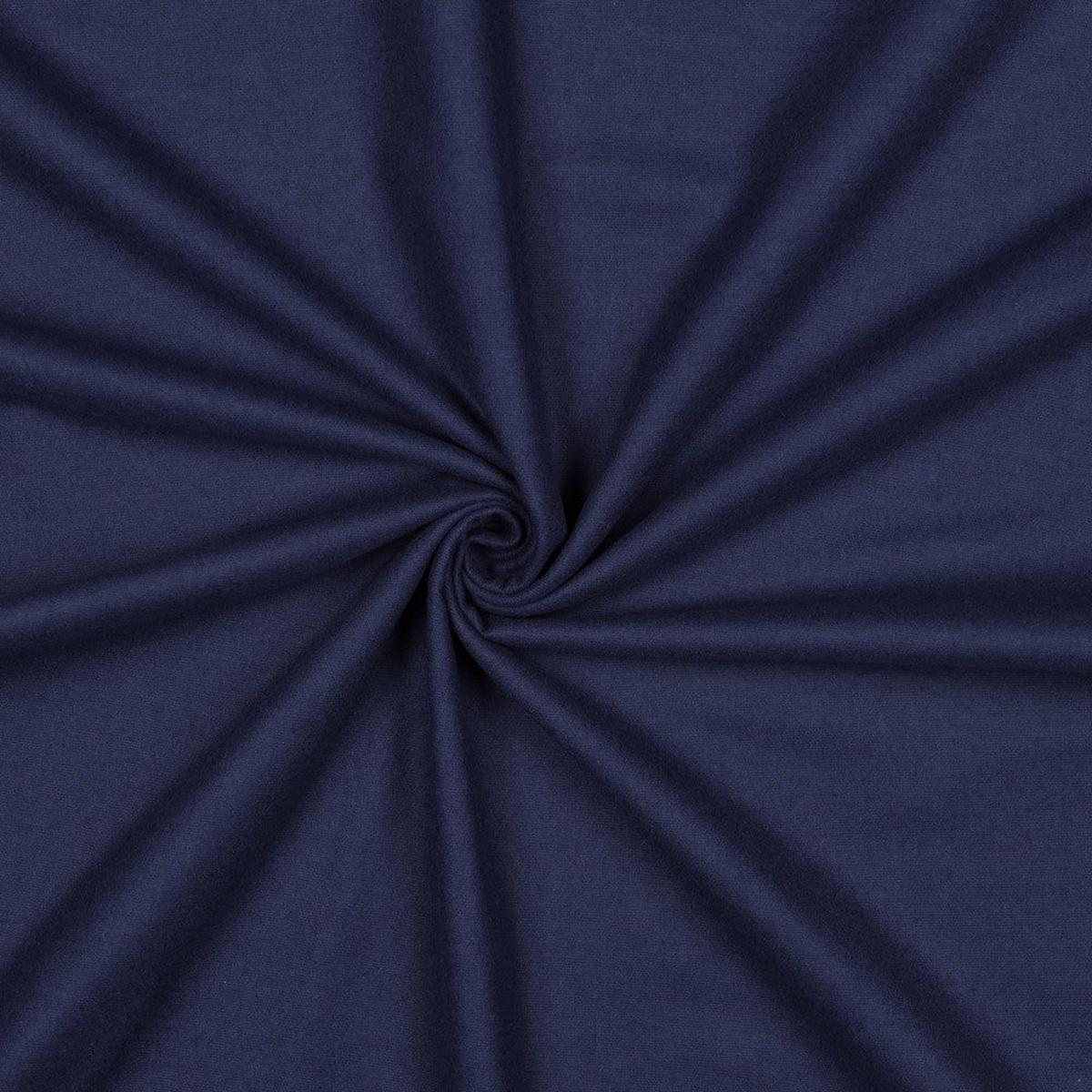 Flannel 100% cotton certified oeko-tex - navy blue (price for 10cm)
