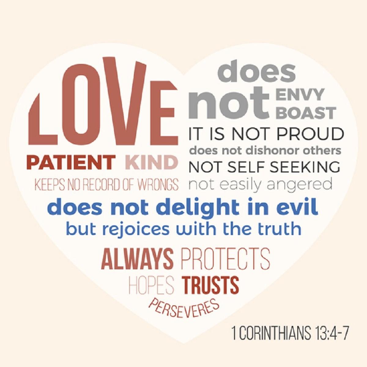 Love is Patient Fabric Panel - Cream