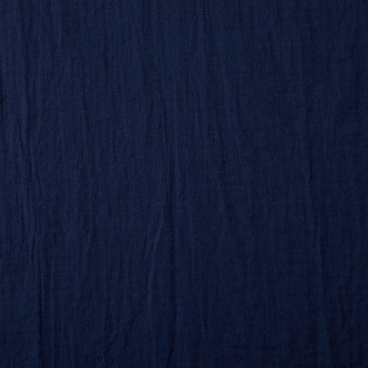 NAVY BLUE, 100% Triple Washed Double Gauze Kokka