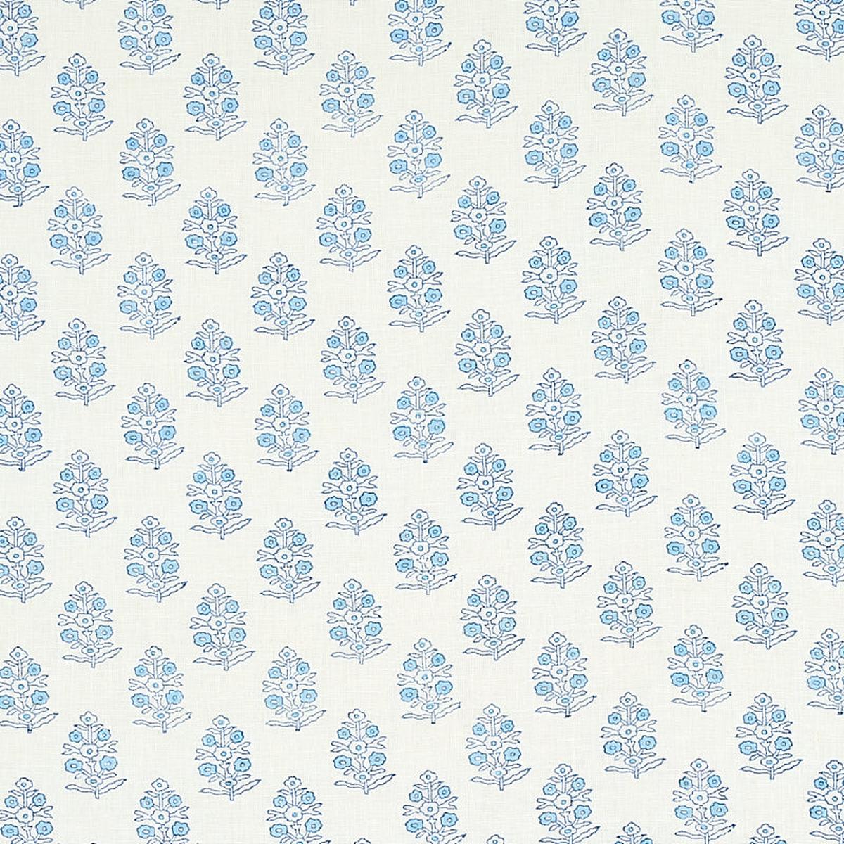 Aditi Hand Blocked Print Blue Fabric