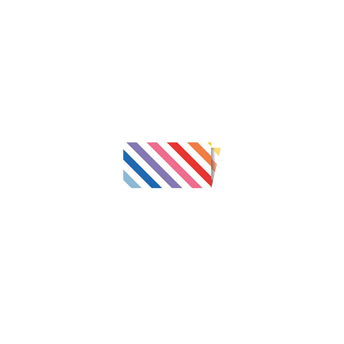 Riley Blake Binding Rainbow and White Stripe 2.5" Bias Binding