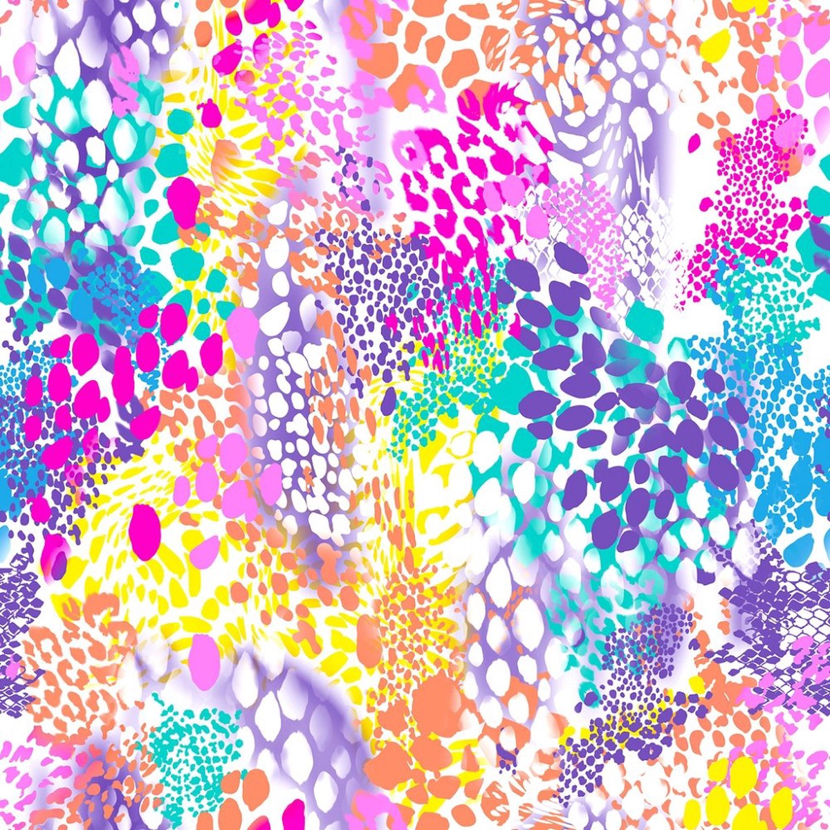 Abstract Animal Texture Fabric - Pink