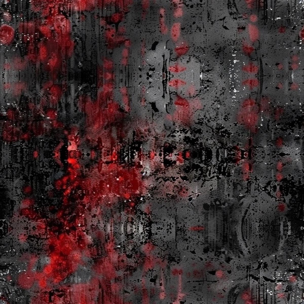 Red and Black Grunge Pattern 3 Quilting Cotton Fabric