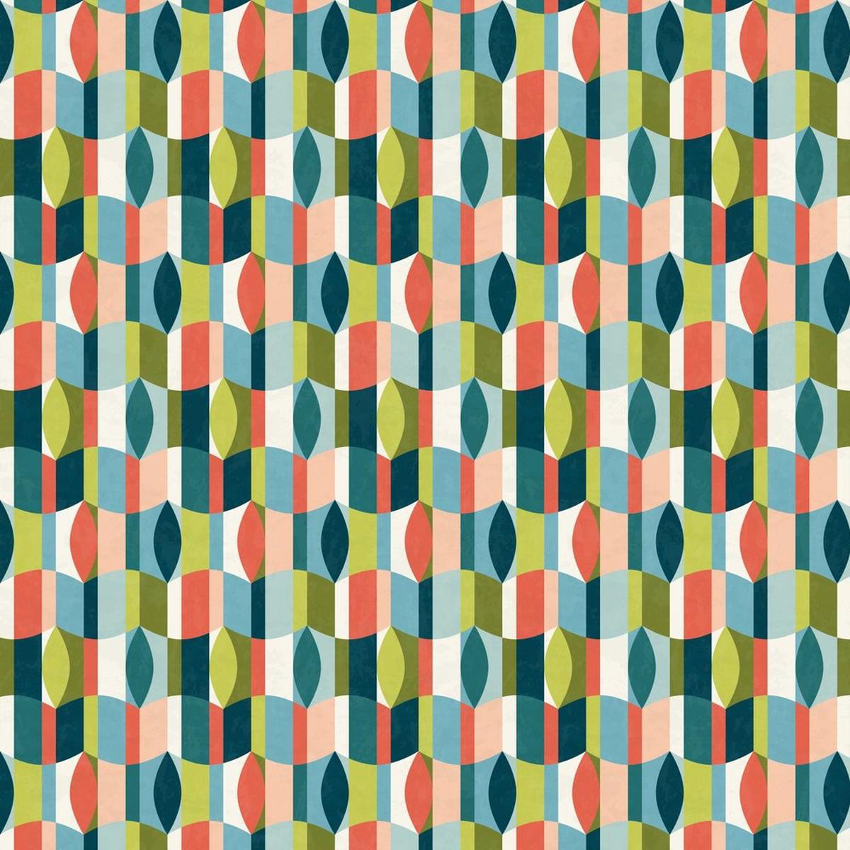 Mid-Century Modern Fabric - Multi