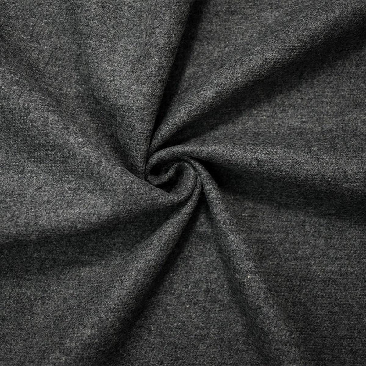 5 YD PC-Heather Gray Wool Poly Woven Jacketing Fabric