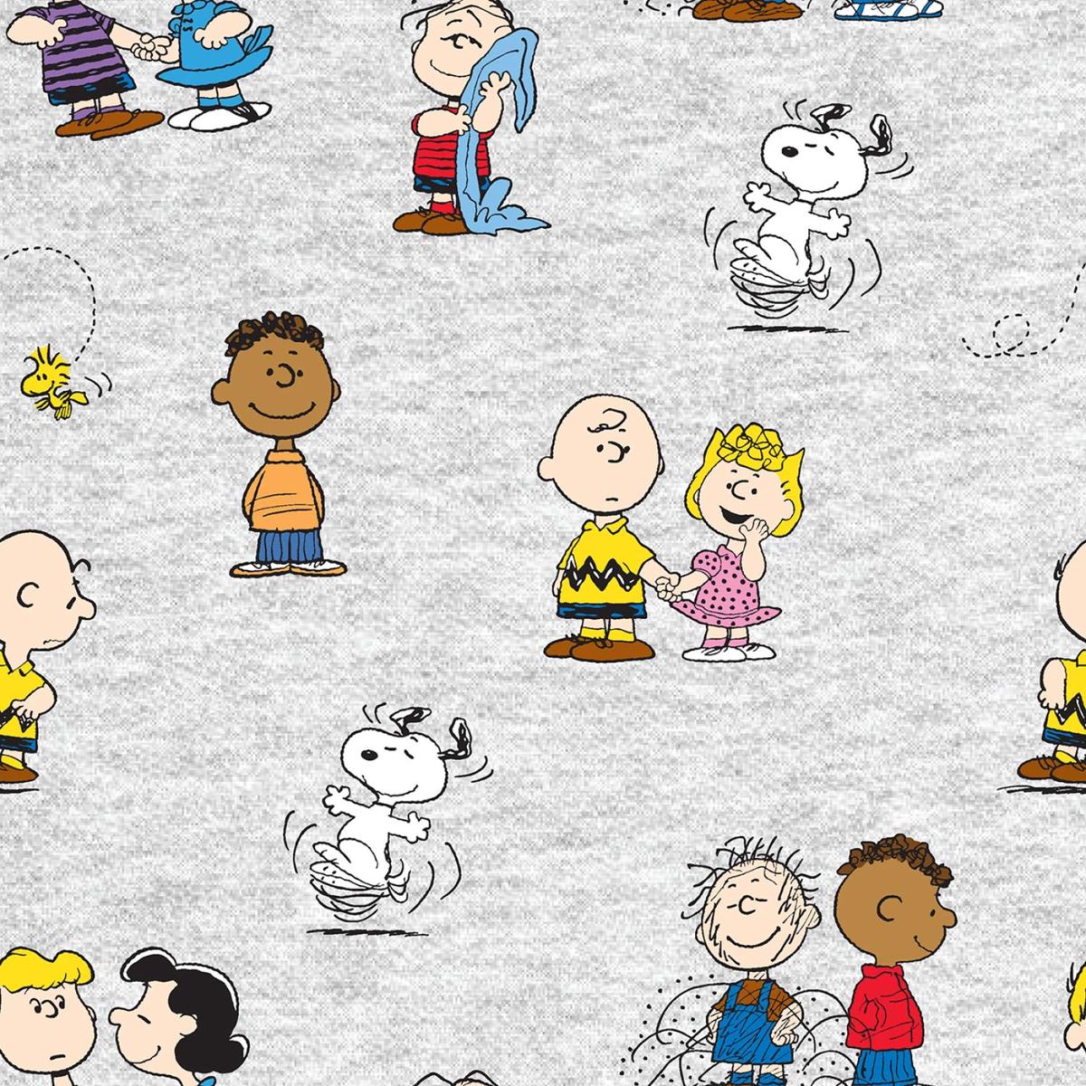 Peanuts Gang Grey - Springs Creative Cotton
