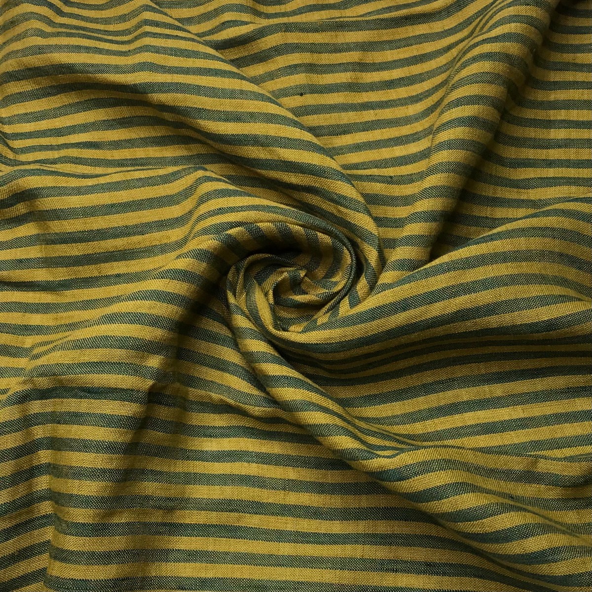 The Circus Is In Town - Linen Woven - Green/Yellow Stripes - 2.3M Bundle