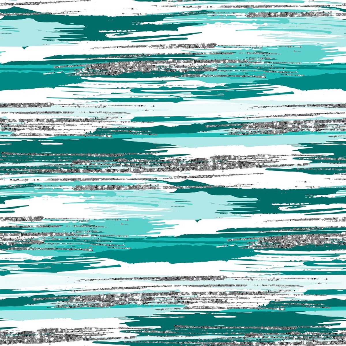 Silver Glitter and Brush Stroke Fabric - Verditer