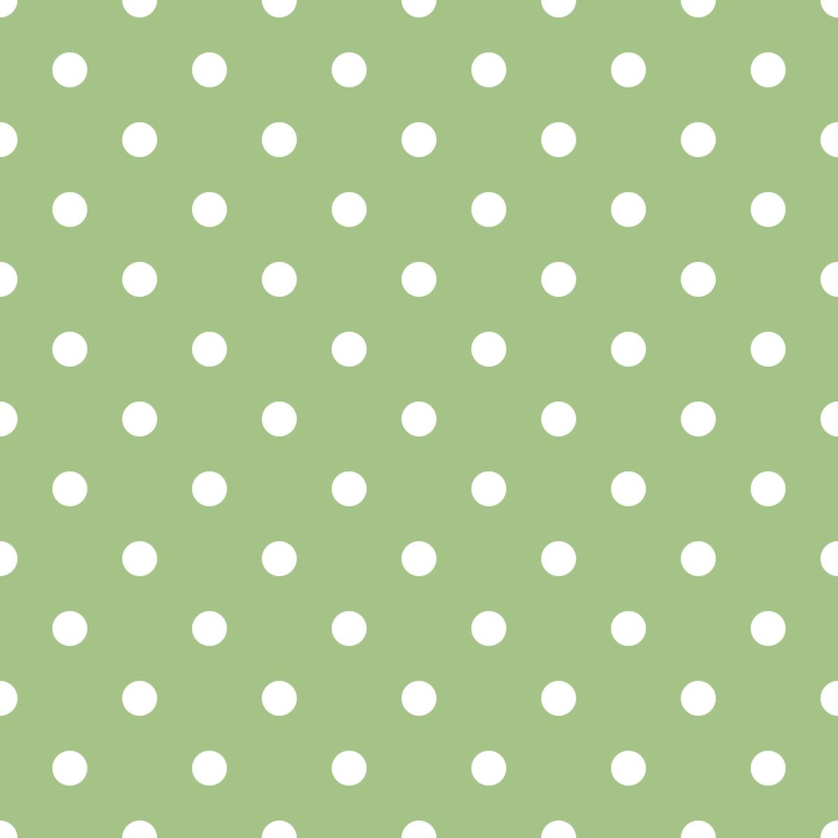 White Dots Fabric - Pistachio Green