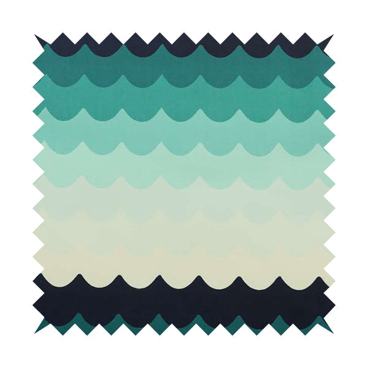 Freedom Printed Velvet Fabric Collection Blue Waves Pattern Upholstery Fabric CTR-82