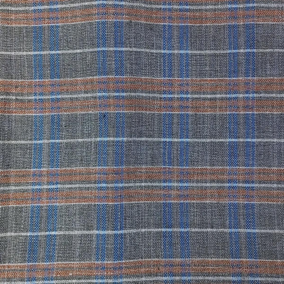 Linen Cotton Polyester Dobby Plaid Fabric 7103