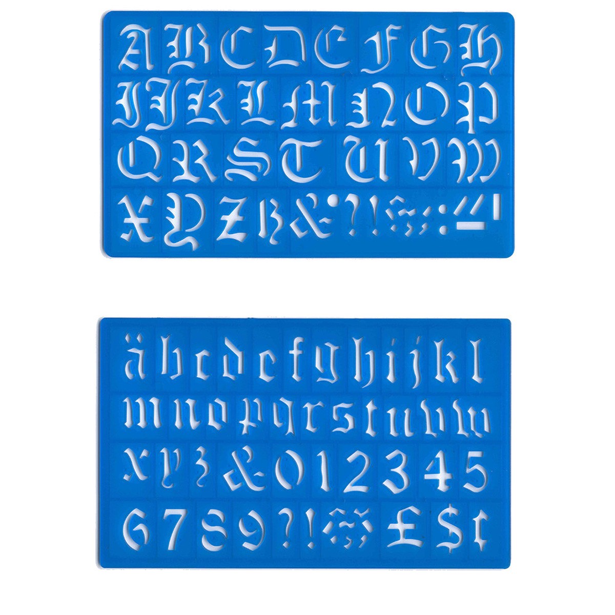 Stencil - 30mm Old English Font Lettering Stencil Set