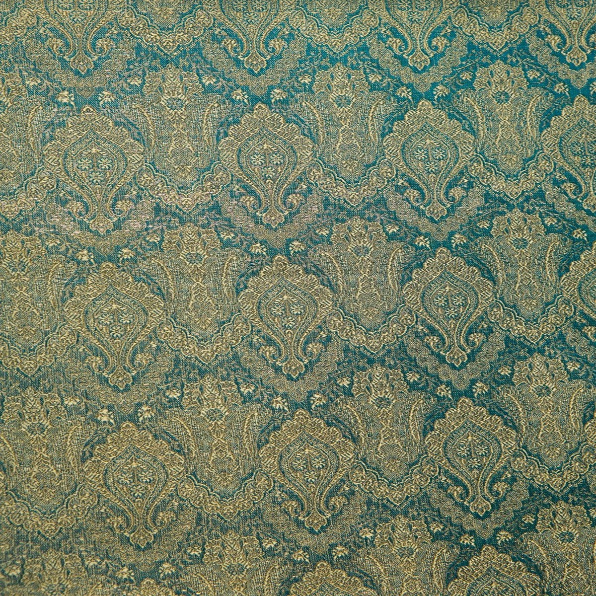 Turquoise Silk Brocade 484 Fabric