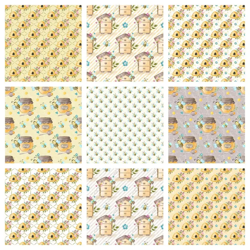 Honey Bee Fat Eighth Bundle - 9 Pieces