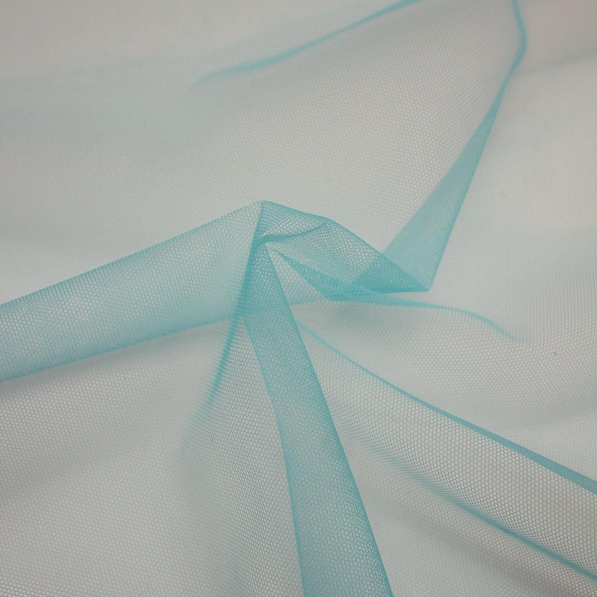 Tanith Turquoise Tulle Polyester Fabric
