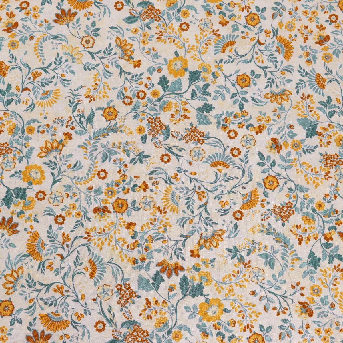 Chalk Barn Fabric Collection - Chalk Paint Floral Yellow