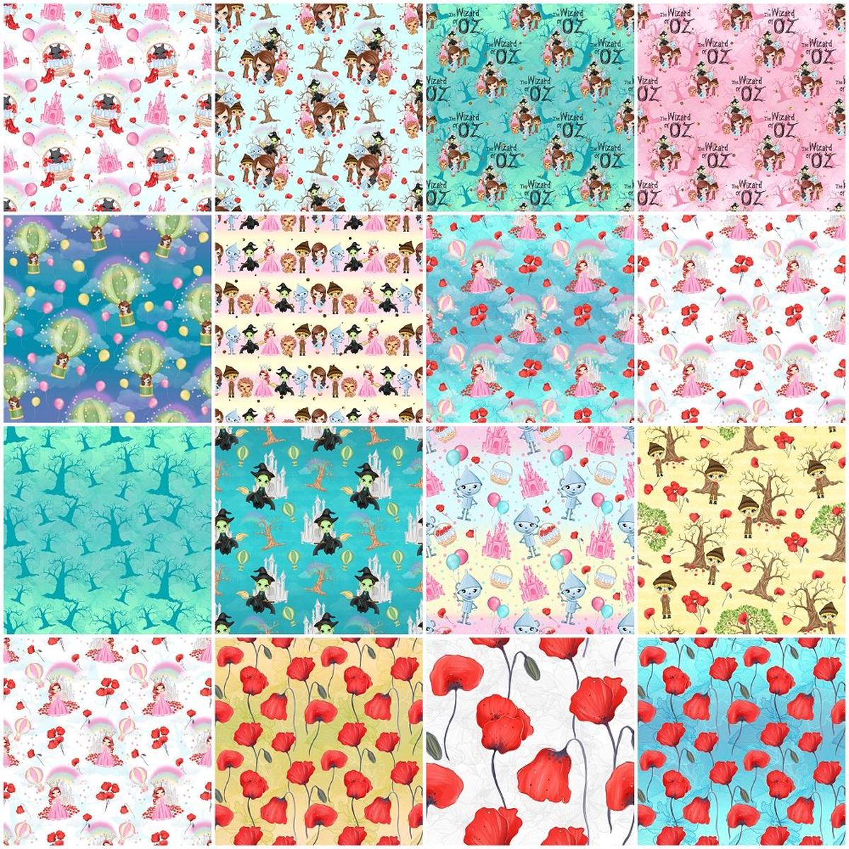 Cute Wizard of OZ Fabric Collection - 1/2 Yard Bundle