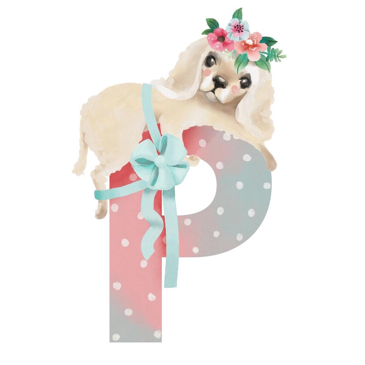 Peaceful Dog P Fabric Panel