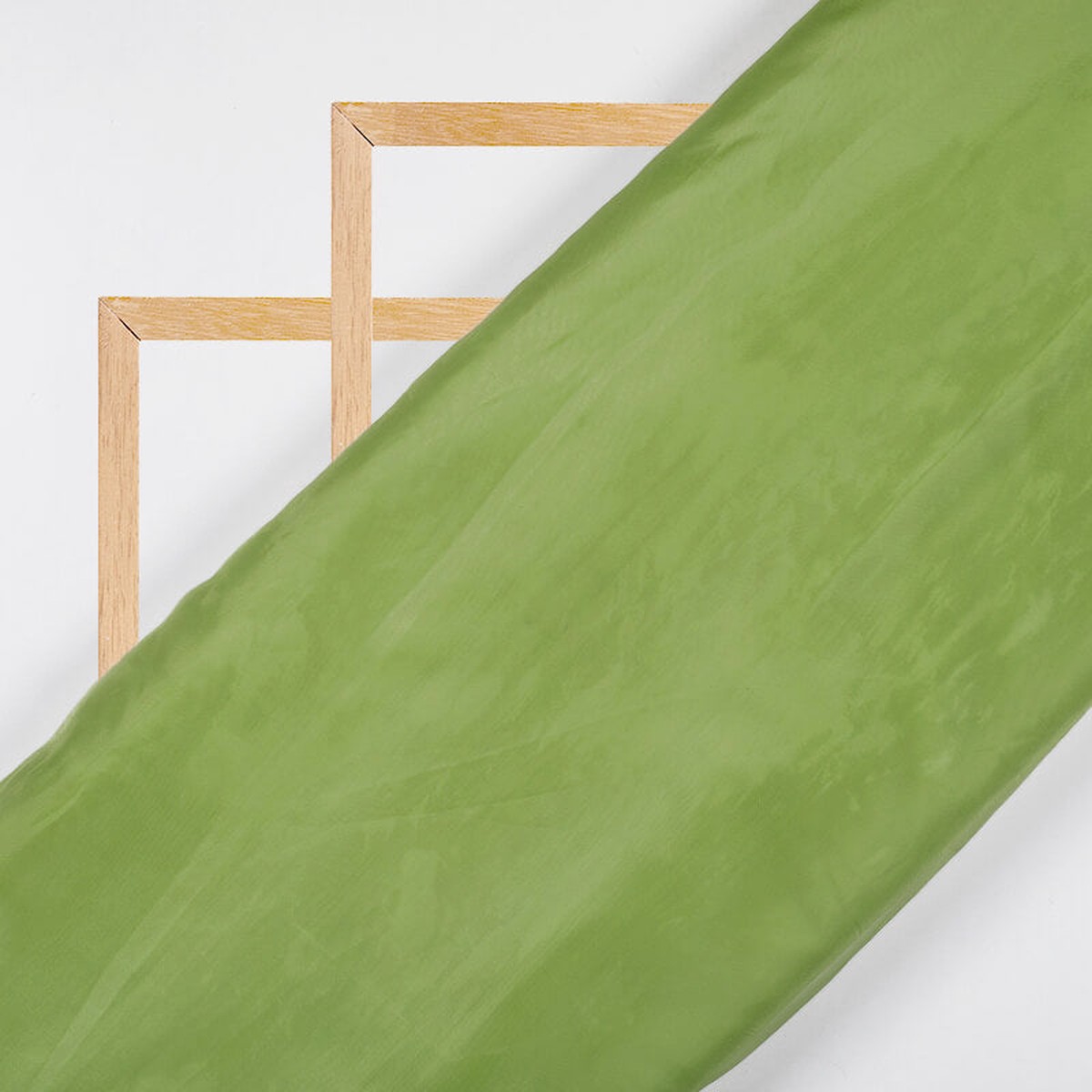 Dark Parrot Green Plain Premium Liquid Organza Fabric