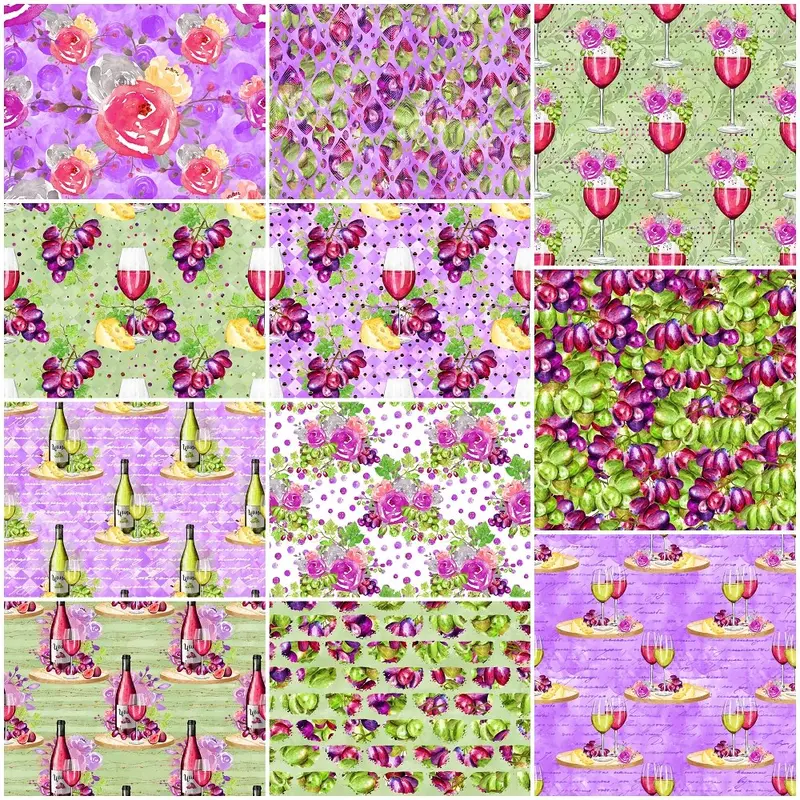Rose and Wine Charm Pack - 11 Pieces
