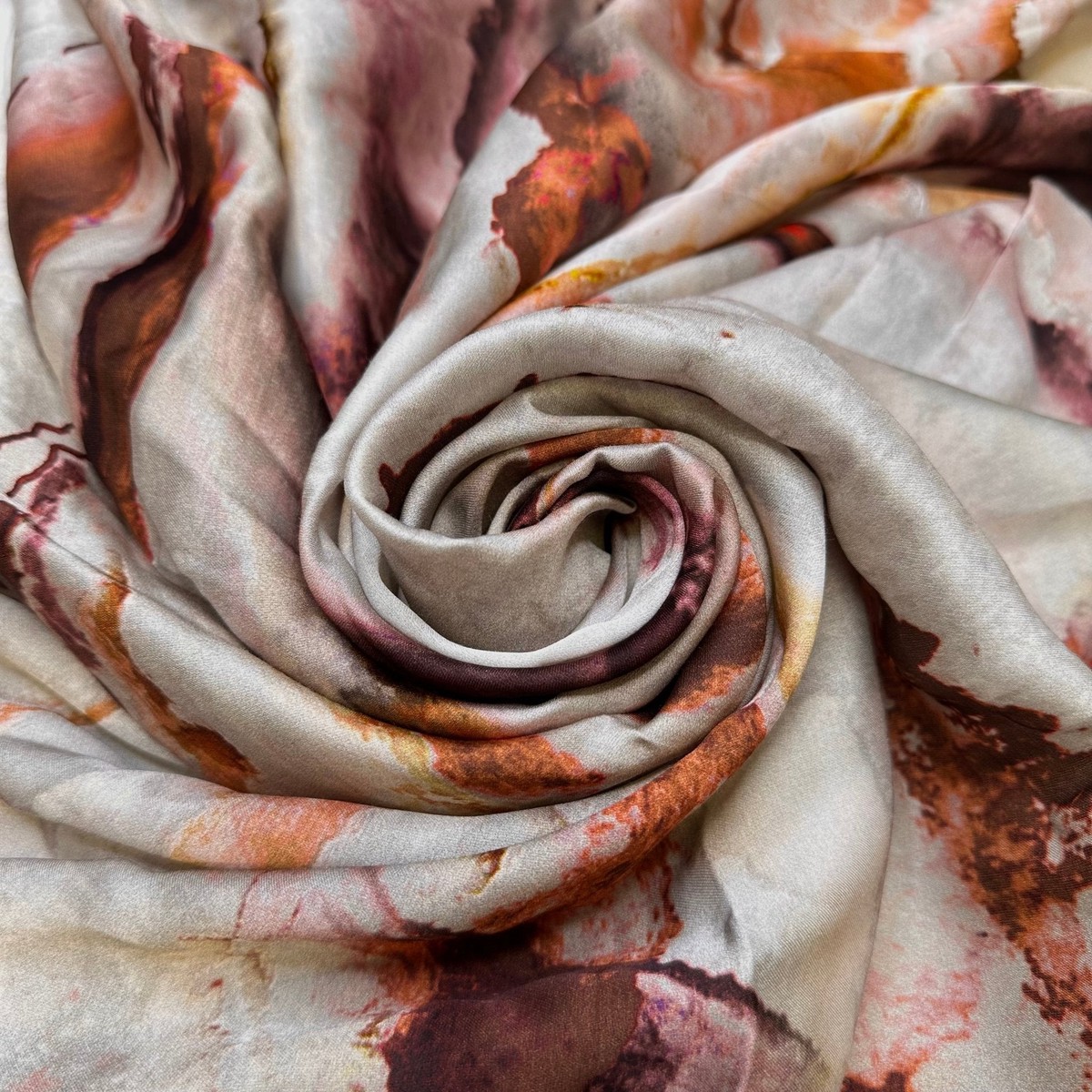 Closest To The Sun - Cotton Woven - Grey/Burgundy Abstract - 0.6M Bundle