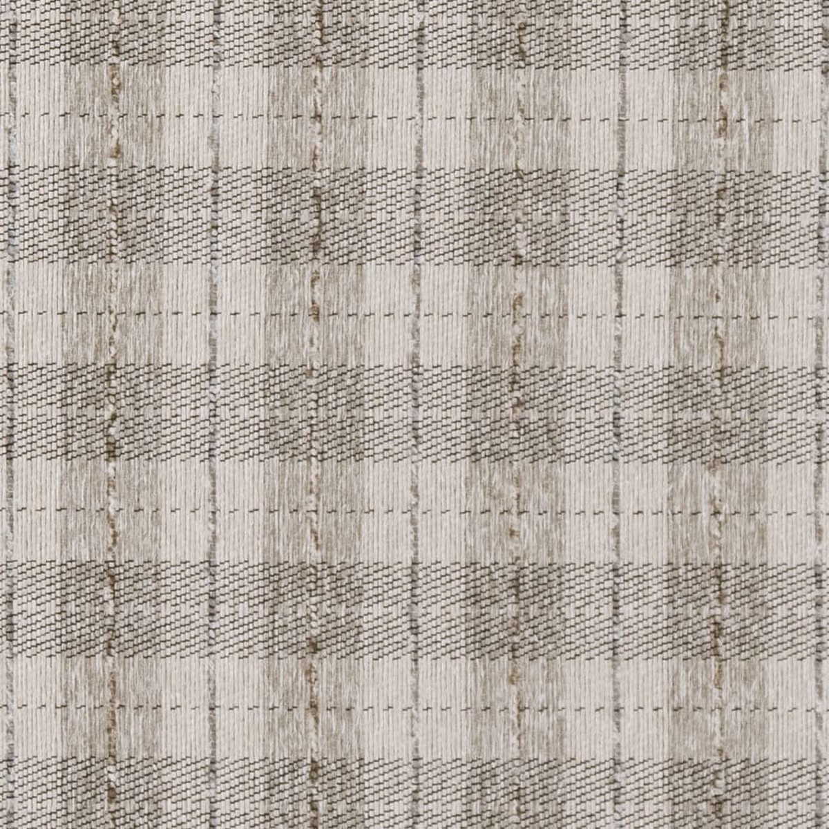 D1953 Plaid Linen Plaid Beige & Taupe Charlotte Fabrics