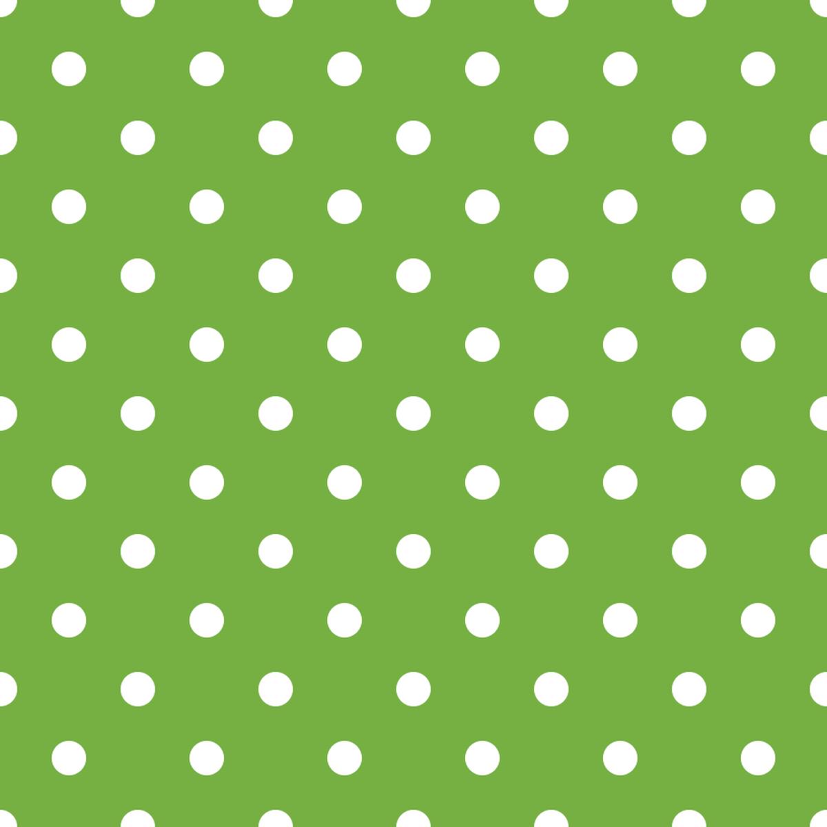 White Dots Fabric - Spring Green