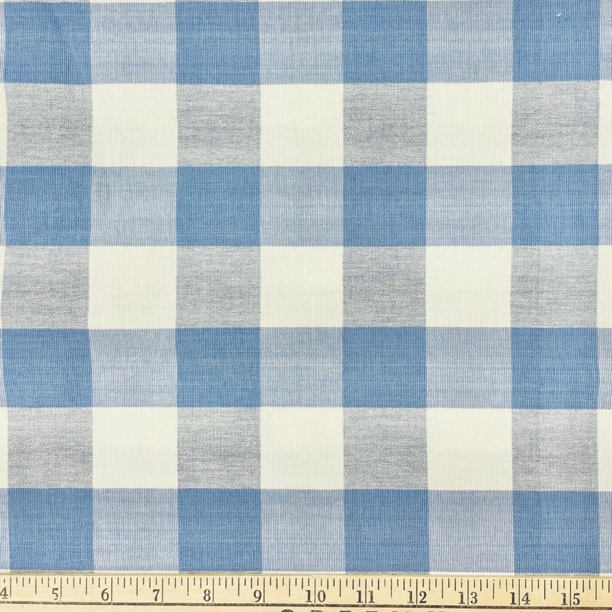 Lyme Sky Check Plaid Fabric