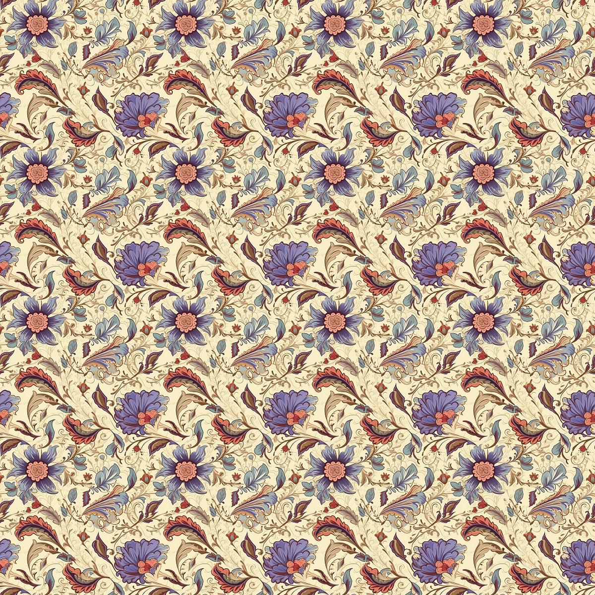 Bohemian Flowers Pattern #2 Fabric