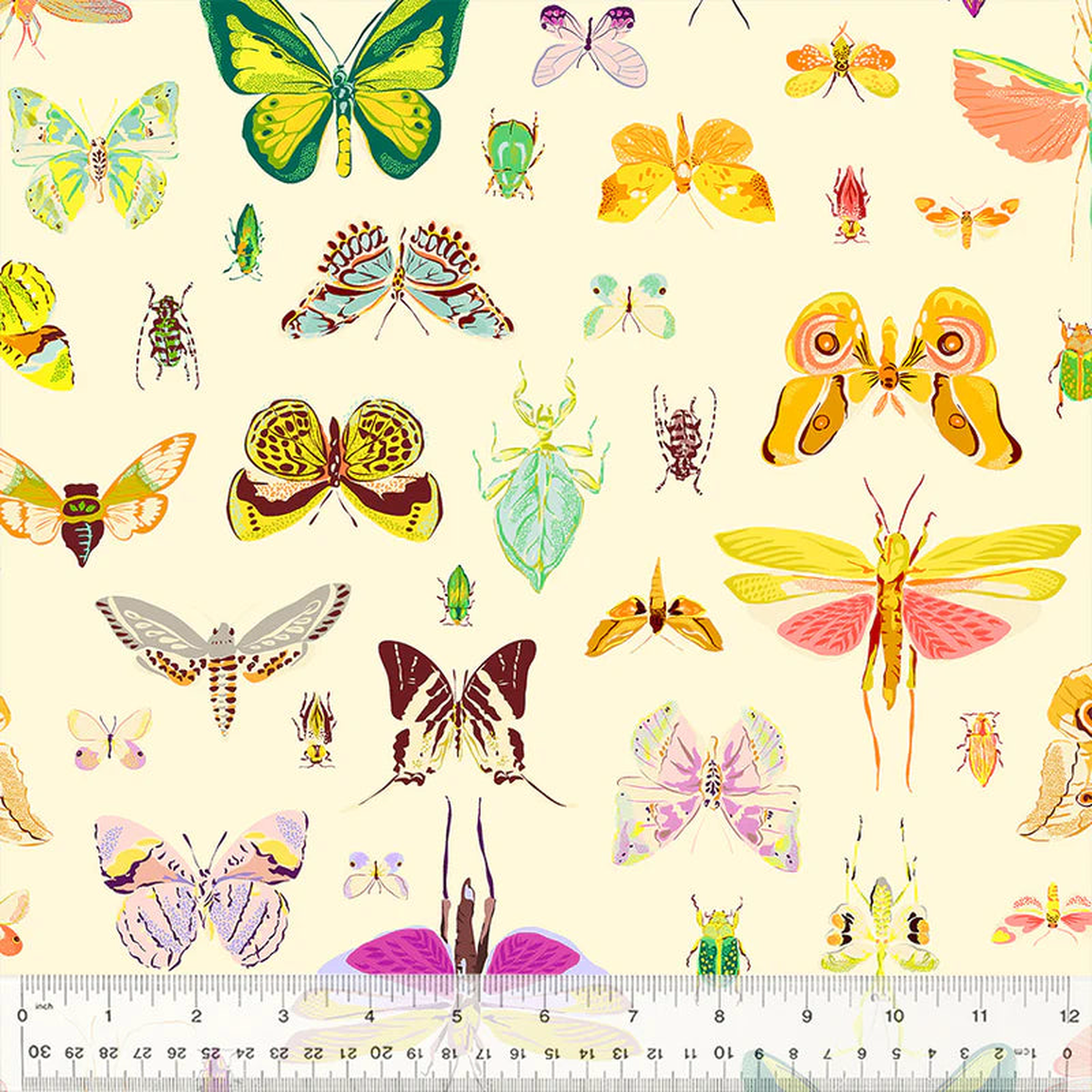 Cotton Fabric ON DISPLAY 54652-2 Light, Insectarium Collection by Tamara Kate for Windham