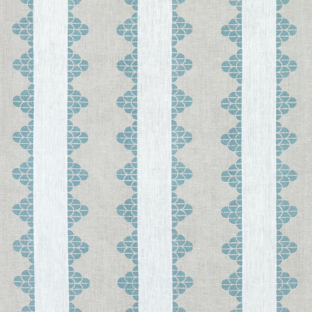 Dhara Stripe Aqua Fabric