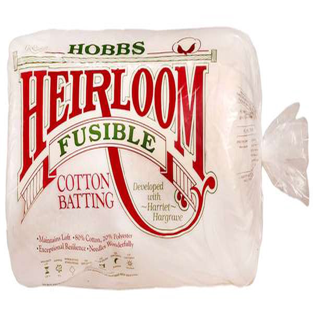 Hobbs Heirloom Fusible Cotton Blend 80/20 Batting 45 x 60