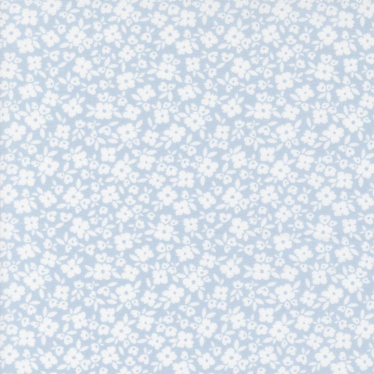 Moda Cottage Charm Fabric - Flower Basket Powder Blue 31753 21