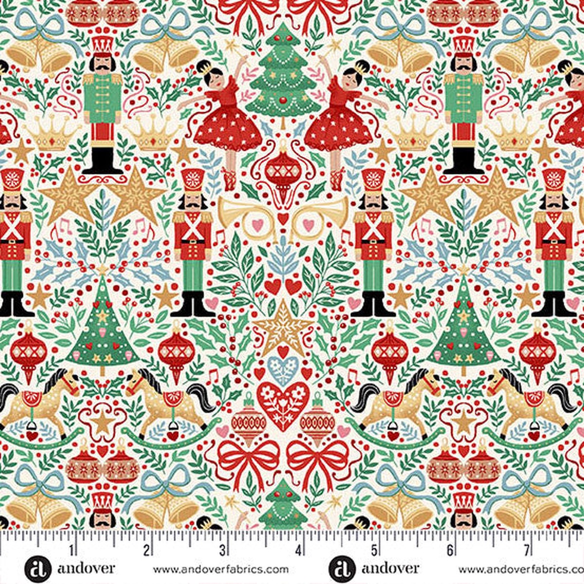 The Nutcracker by Makower: Sugar Plum - Cream
