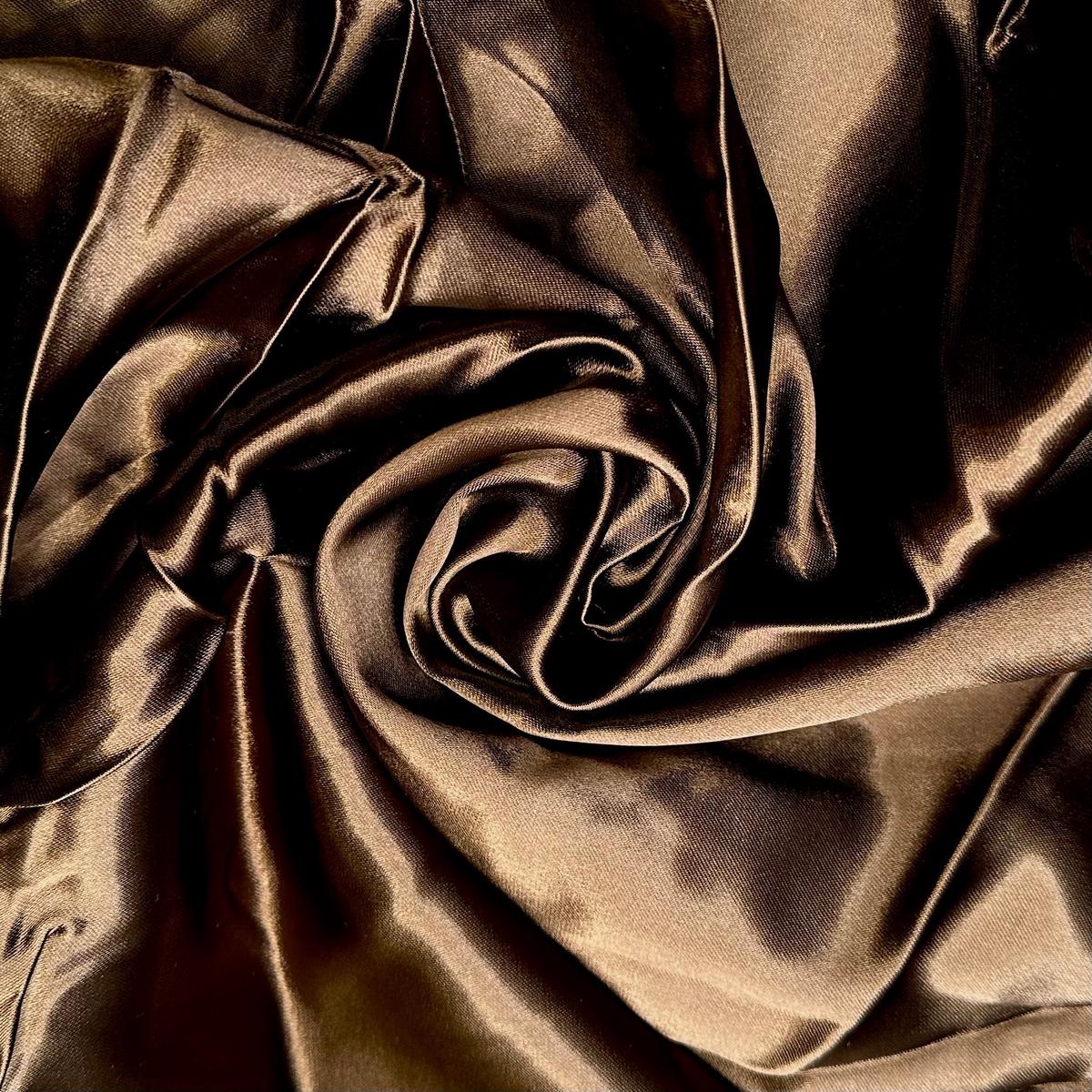 Too Full To Eat More Pie - Satin Polyester Blend Woven - Brown - 1.25M Bundle