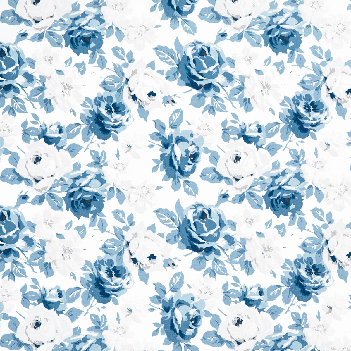Serenity Blues - Floral Main Cream Yardage