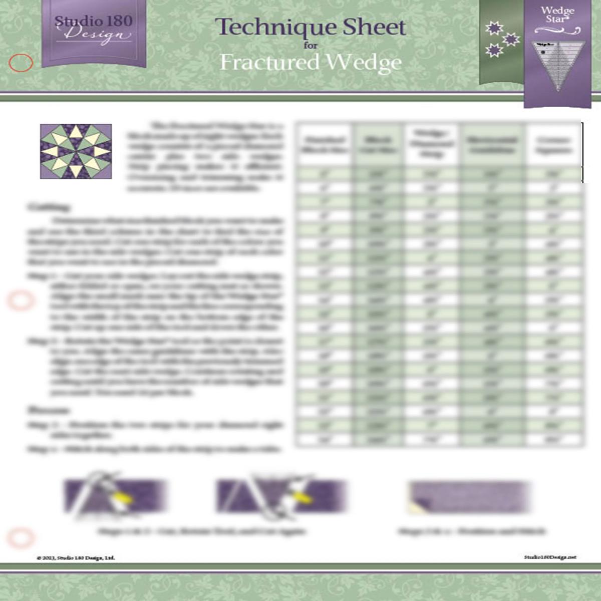 Studio 180 Design Fractured Wedge Star Technique Sheet DTEC38