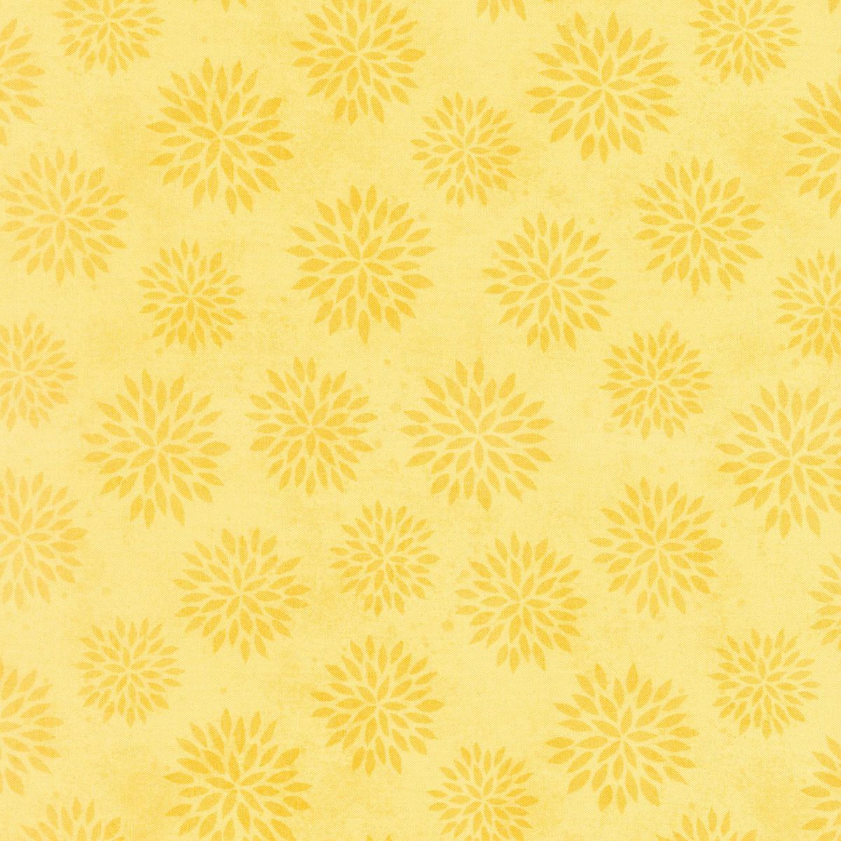 Sunflower Splendor - Tonal Flowers Yellow Yardage