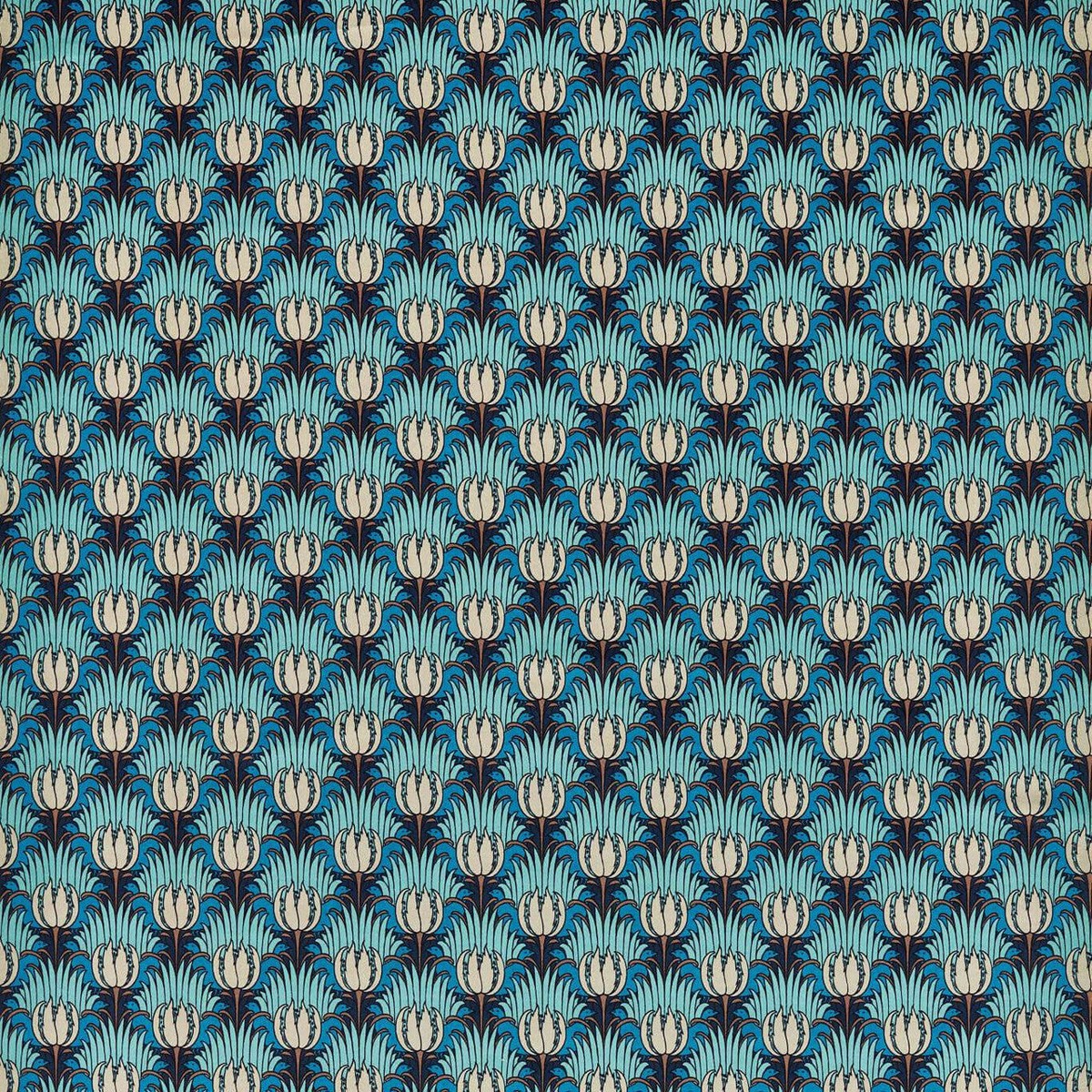 Tulip & Bird Bedford Park Opal & Sea Foam Fabric by Morris & Co