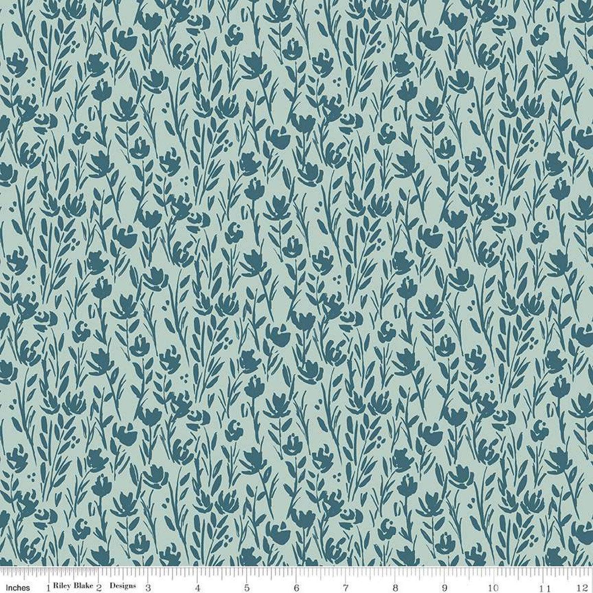 26" End of Bolt - SALE Eden Tonal C12924 Mist - Riley Blake Designs - Floral Flowers - Quilting Cotton Fabric