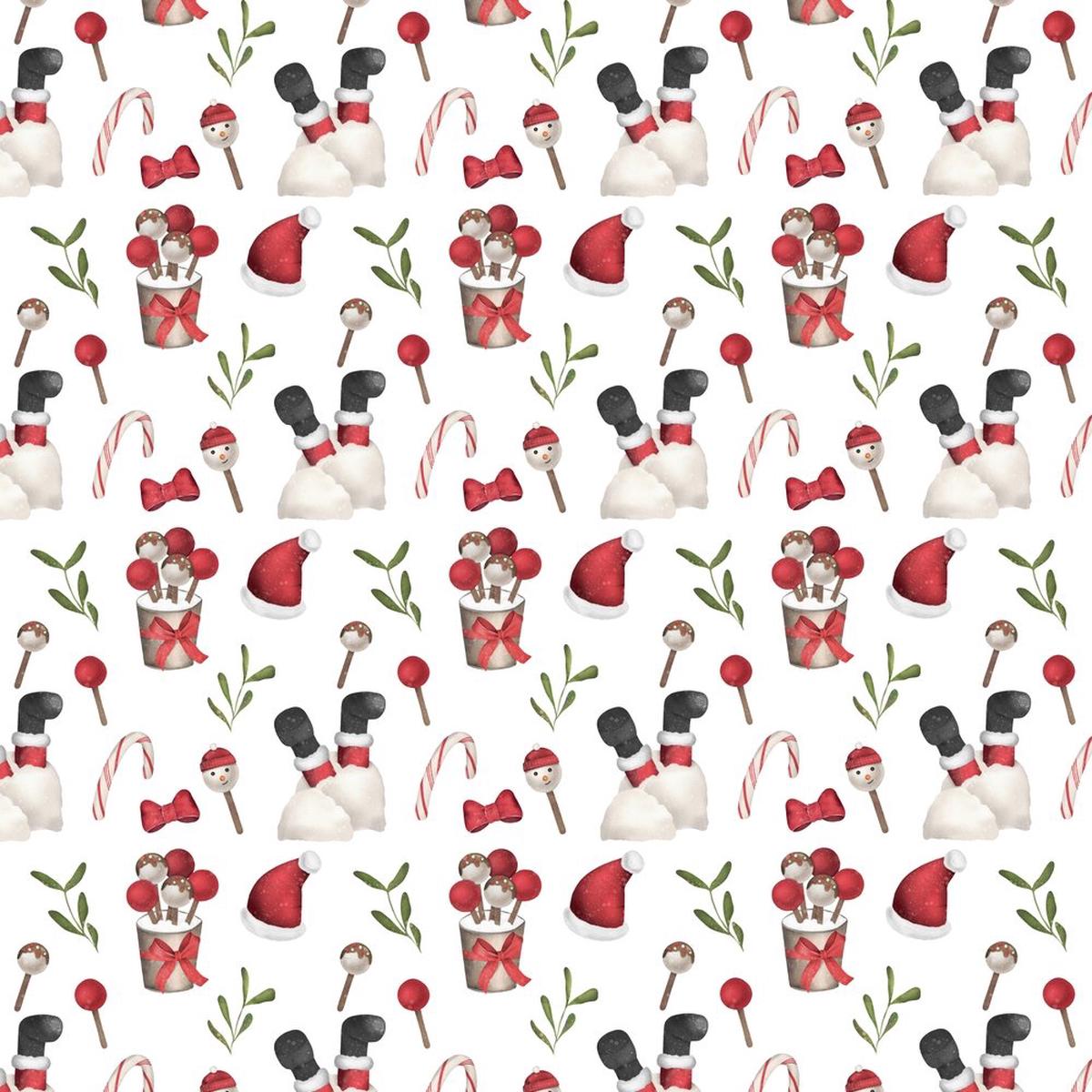 Diving Into Christmas Treats Fabric - White