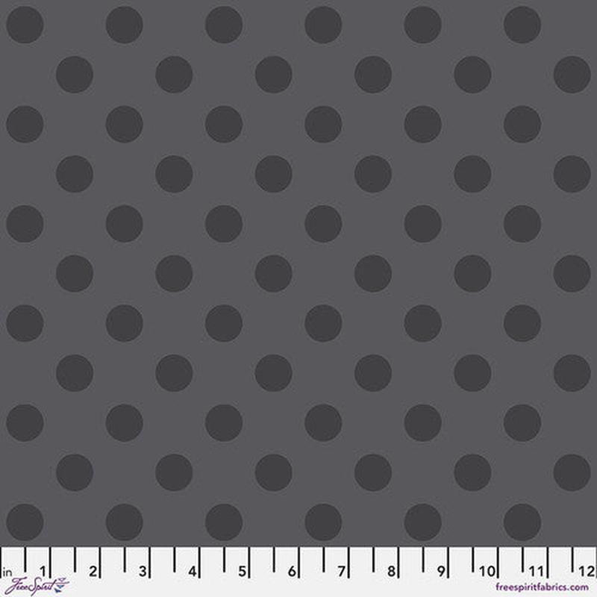 Fabric FreeSpirit Tula Pink Carbon Pom Pom True Colors Graywork by the Quarter Yard PWTP118CARBON