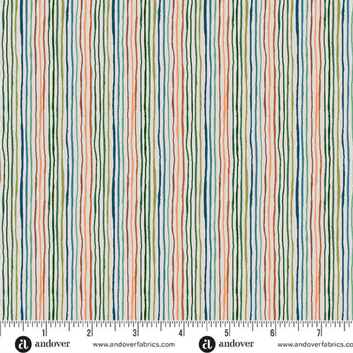 Makower Prehistoric Paradise - Stripe in Cream