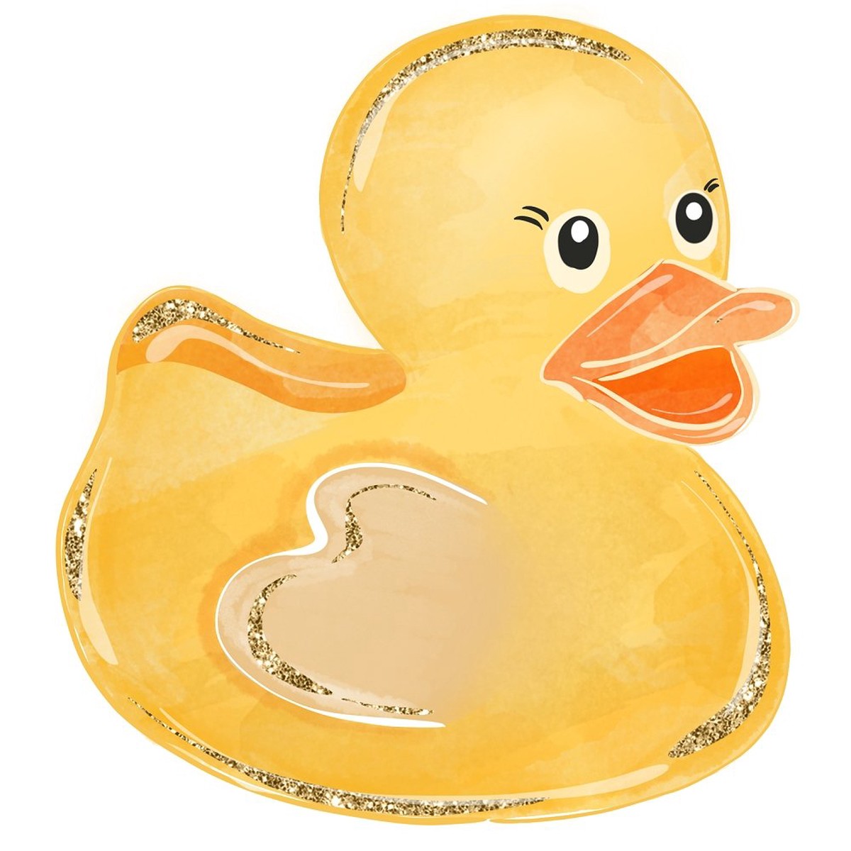 Watercolor Rubber Ducks 1 Fabric Panel